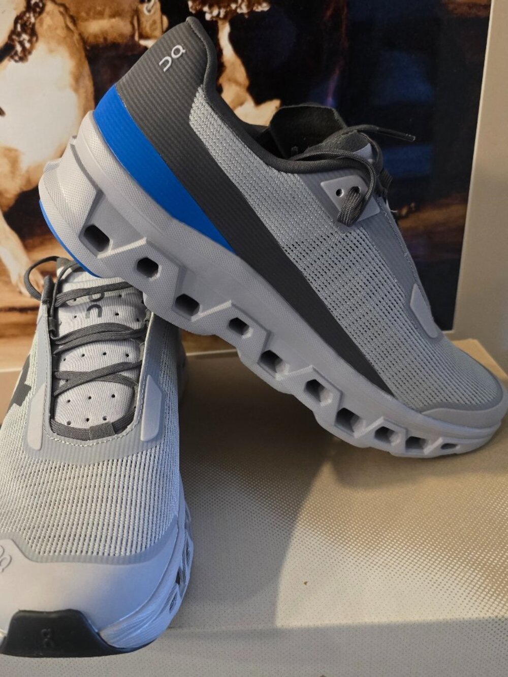 On Running Cloudmonster Void 3MG11004924 Alloy / Cobalt Blue Men's Sz 12 NEW